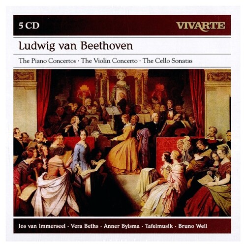 [수입] 베토벤 : 피아노 협주곡, 바이올린 협주곡 & 첼로 소나타 [5CD]