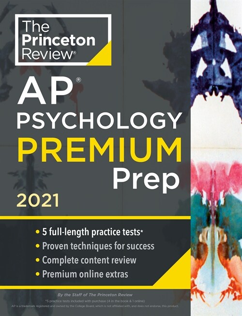 [중고] Princeton Review AP Psychology Premium Prep, 2021: 5 Practice Tests + Complete Content Review + Strategies & Techniques (Paperback)