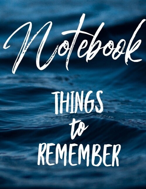 Notebook Things to Remember (Paperback)