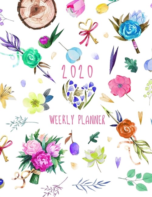 2020 Weekly Planner: One Year, Monthly Calendar Planner, Business, 12 Months for Academic Agenda Schedule Weekly Action Plan Organizer Logb (Paperback)