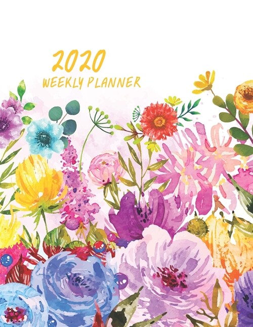 2020 Weekly Planner: One Year, Monthly Calendar Planner, Business, 12 Months for Academic Agenda Schedule Weekly Action Plan Organizer Logb (Paperback)