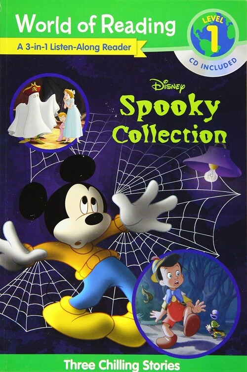[중고] World of Reading: Disneys Spooky Collection 3-In-1 Listen-Along Reader-Level 1 Reader: 3 Scary Stories with CD! (Paperback)