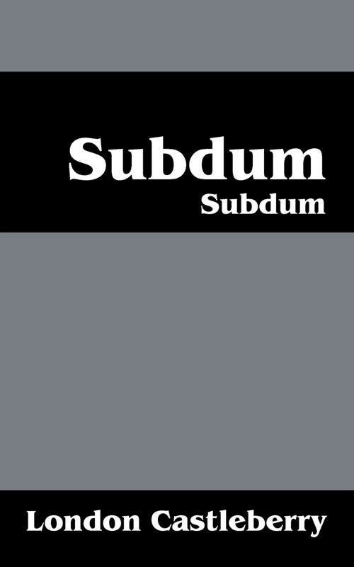 Subdum: Subdum (Paperback)