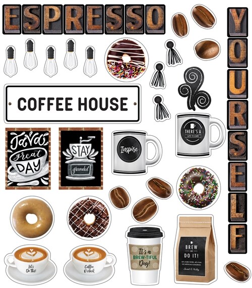 Industrial Cafe Espresso Yourself Mini Bulletin Board Set (Other)