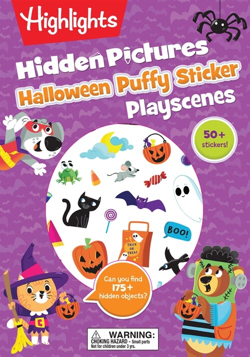Halloween Hidden Pictures Puffy Sticker Playscenes: 50+ Stickers! Can You Find 175+ Hidden Objects? (Paperback)