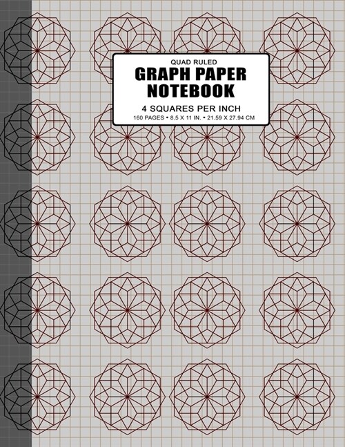 Graph Paper Notebook Quad Ruled: Grid Paper Journal 4x4, 160 Pages, Large Size 8.5 x 11 Inches, Math Graph Notebook for Students (Paperback)