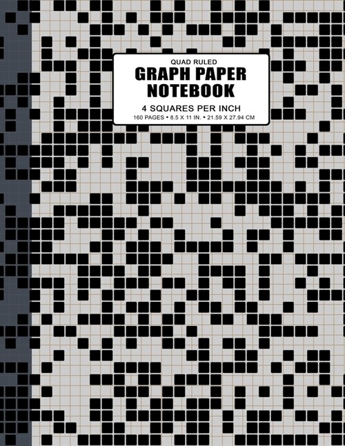 Quad Ruled Graph Paper Notebook Journal 4 Squares Per Inch: Grid Paper Journal 4x4, 160 Pages, Large Size 8.5 x 11 Inches, Math Graph Notebook for Stu (Paperback)