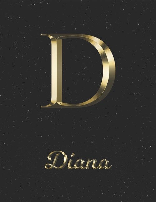 Diana: 1 Year Daily Planner (12 Months) - Yellow Gold Effect Letter D Initial First Name - 2020 - 2021 - 365 Pages for Planni (Paperback)