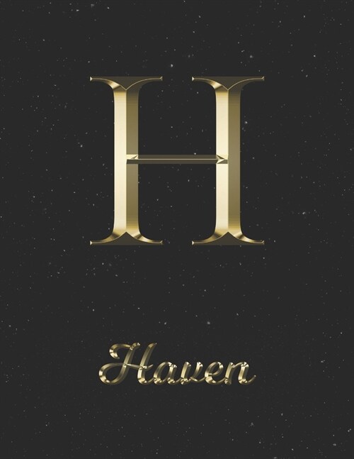 Haven: 1 Year Daily Planner (12 Months) - Yellow Gold Effect Letter H Initial First Name - 2020 - 2021 - 365 Pages for Planni (Paperback)