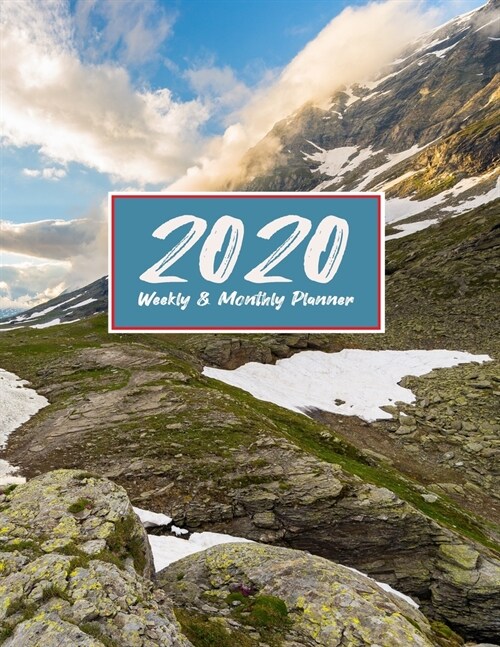 2020 Planner Weekly & Monthly 8.5x11 Inch: Blue Sky Between The Mountain One Year Weekly and Monthly Planner + Calendar Views (Paperback)