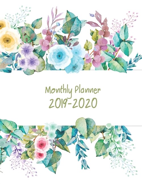 2019-2020 Monthly Planner: Academic Weekly & Monthly Pocket Calendar Schedule Organizer, 8.5 x 11, 102 Pages (Paperback)