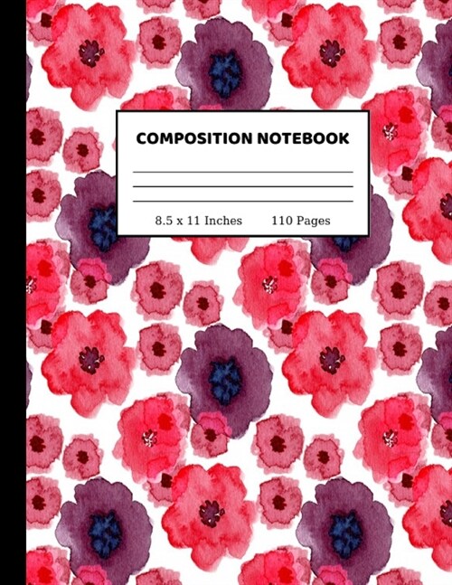 Composition Notebook: Wide Ruled Paper Notebook Journal - Cute Wide Blank Lined Workbook for Teens Kids Students Girls for Home School Colle (Paperback)