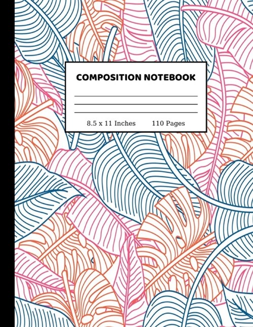 Composition Notebook: Wide Ruled Paper Notebook Journal - Cute Wide Blank Lined Workbook for Teens Kids Students Girls for Home School Colle (Paperback)