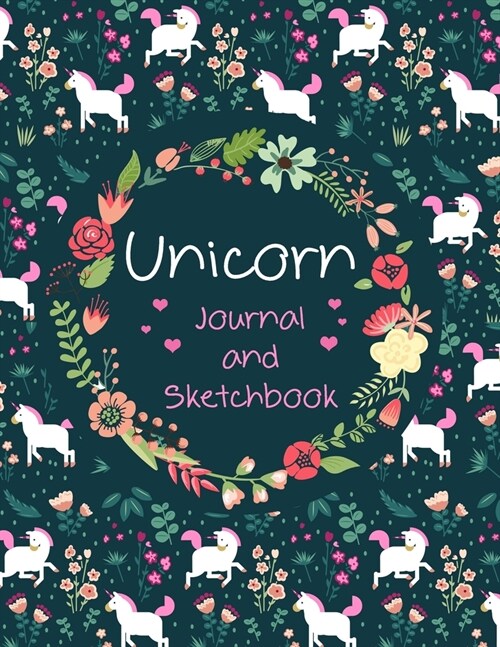 Unicorn Journal and Sketchbook: Cute Unicorn Kawaii Journal and Notebook for Boys Girls With Lined and Blank Pages, Perfect for Creative Writing, Draw (Paperback)