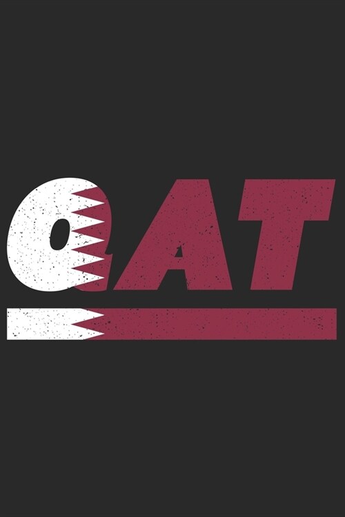 Qat: Katar Notizbuch mit punkteraster 120 Seiten in wei? Notizheft mit der katarischen Flagge (Paperback)