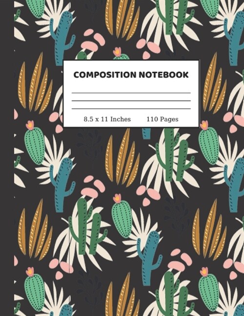 Composition Notebook: Pretty Wide Ruled Paper Notebook Journal - Wide Blank Lined Workbook for Teens Kids Students Girls for Home School Col (Paperback)