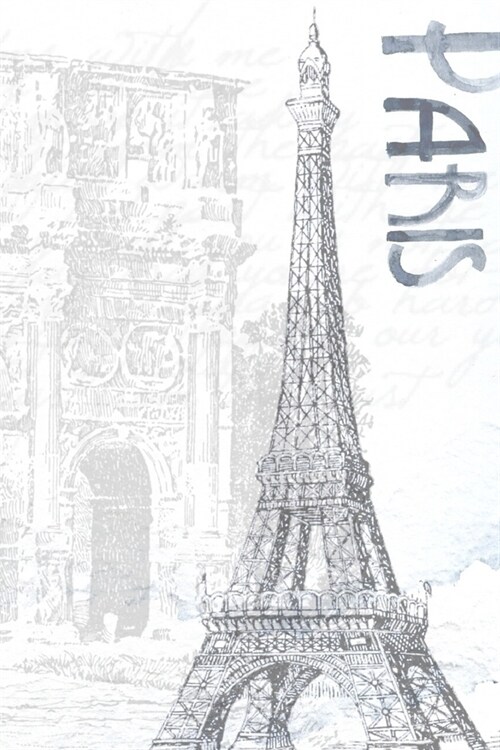 Paris: Paris Vintage Postcard Journal - 120 Pages - 6x 9 (Paperback)