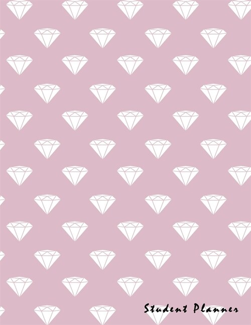Student Planner: Minimalist Pink Diamonds Student Academic Planner 12-Months undated Weekly Monthly - Cute Nurse Gift Idea - Agenda Org (Paperback)