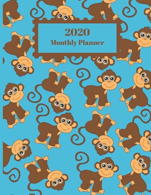 2020 Monthly Planner: Monkeys Design Cover 1 Year Planner Appointment Calendar Organizer And Journal For Writing (Paperback)