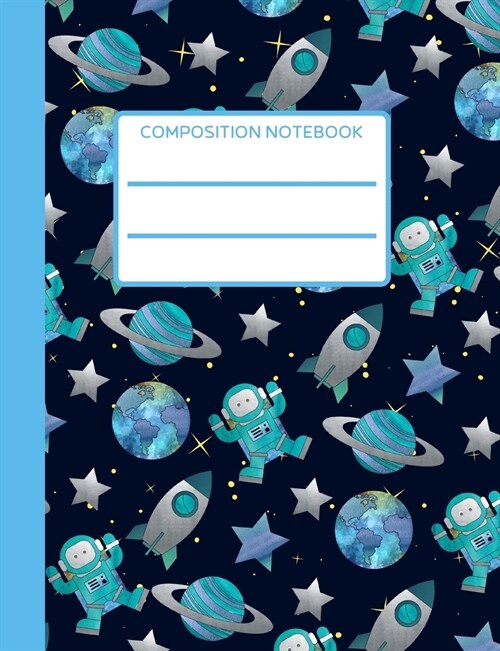 spaceship: Trendy College Ruled Composition Notebook, Perfect Gift For Science Enthusiasts, Ideal for School, Study and Work, Wri (Paperback)