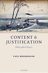 [중고] Content and Justification : Philosophical Papers (Paperback)