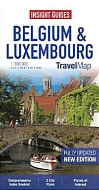Insight Guides Travel Map Belgium and Luxembourg (Sheet Map, 4 Revised edition)