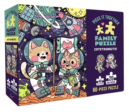 Piece It Together Family Puzzle: Catstronauts!: (60-Piece Puzzle for Kids and Toddlers 2-5, Beach and Ocean Artwork) (Other)
