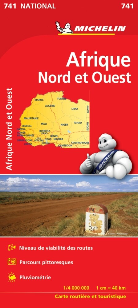 Michelin Africa North and West Map 741: Road and Tourist Map (Folded)