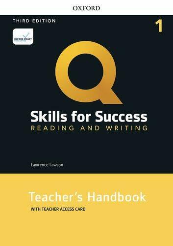 Q: Skills for Success: Level 1: Reading and Writing Teachers Handbook with Teachers Access Card (Multiple-component retail product, 3 Revised edition)