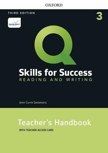 Q: Skills for Success: Level 3: Reading and Writing Teachers Handbook with Teachers Access Card (Package, 3 Revised edition)