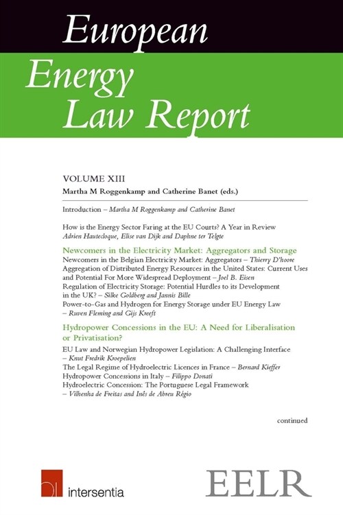 EUROPEAN ENERGY LAW REPORT XIII (Paperback)