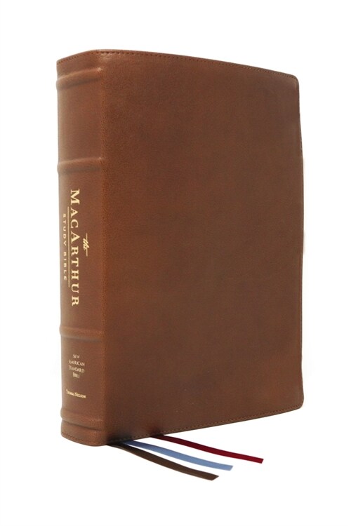 Nasb, MacArthur Study Bible, 2nd Edition, Premium Goatskin Leather, Brown, Premier Collection, Comfort Print: Unleashing Gods Truth One Verse at a Ti (Leather)