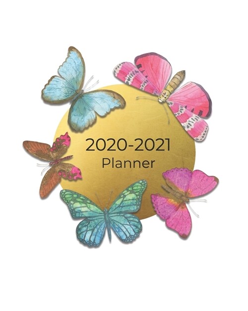 2020-2021 Planner: Butterfly Gift for Women. 2-Year Planner with Holidays - 2-Page Monthly Calendar Views + Month-at-a-Glance Spreads to (Paperback)