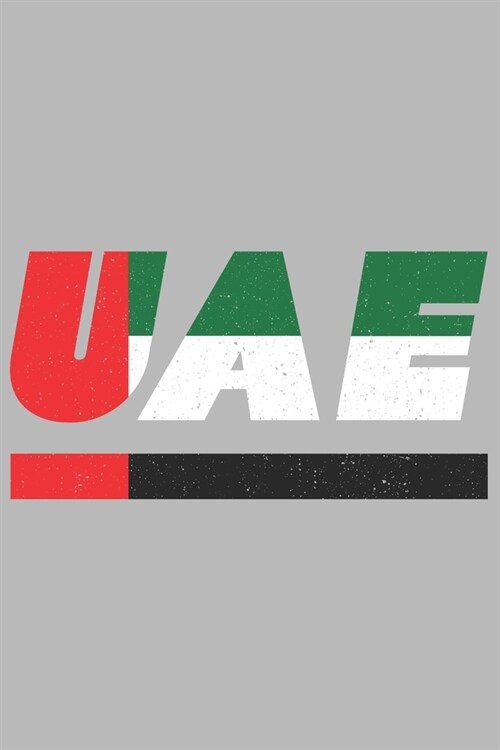 Uae: United Arab Emirates notebook with lined 120 pages in white. College ruled memo book with the emirates flag (Paperback)