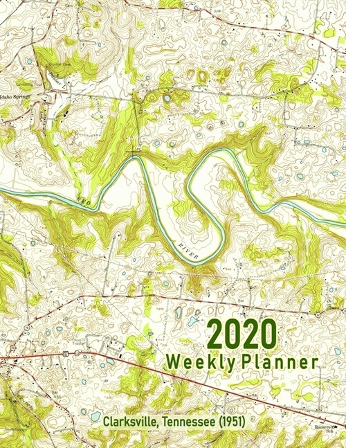 2020 Weekly Planner: Clarksville, Tennessee (1951): Vintage Topo Map Cover (Paperback)