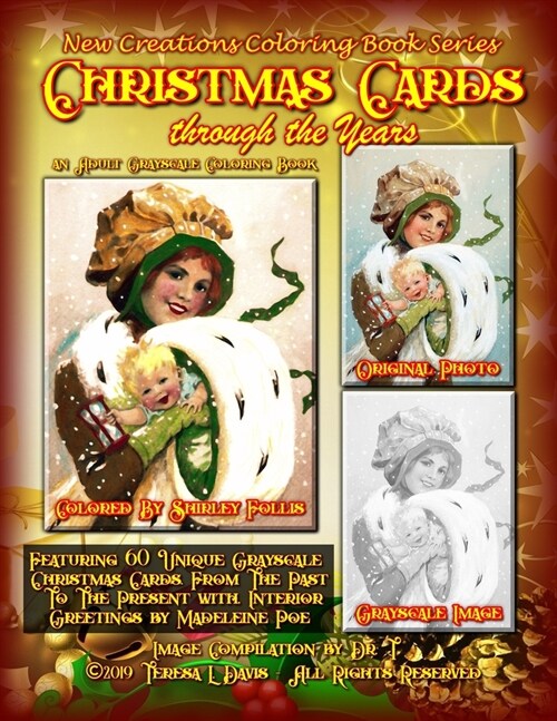 New Creations Coloring Book Series: Christmas Cards Through The Years (Paperback)