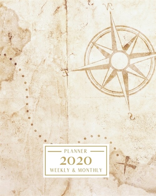 2020: Weekly and Monthly Planner/Calendar Jan 2020 - Dec 2020 Vintage Map (Paperback)