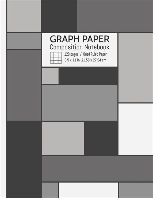 Graph Paper Composition Notebook: Grid Paper Notebook, Quad Ruled 4x4 (4 squares per inch) - 120 numbered pages in large size 8.5x11 (Paperback)