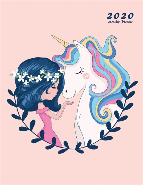 2020 Monthly Planner: 2020 Planner Monthly 8.5 x 11 with Unicorn Cover (Volume 1) (Paperback)