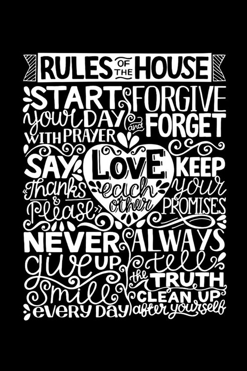Rules Of The House: Christian theme Weekly Planner with To-do list, Notes section & Inner Pages with Attractive Paisley design pages - 6 x (Paperback)