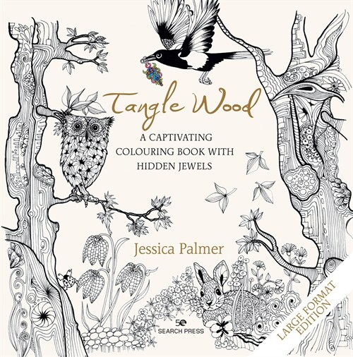 Tangle Wood (large format edition) : A Captivating Colouring Book with Hidden Jewels (Paperback)