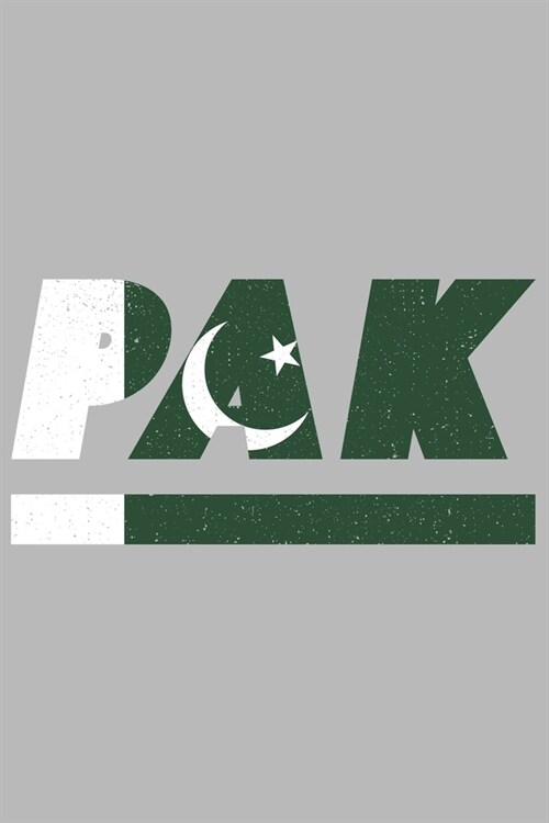 Pak: Pakistan notebook with lined 120 pages in white. College ruled memo book with the pakistani flag (Paperback)