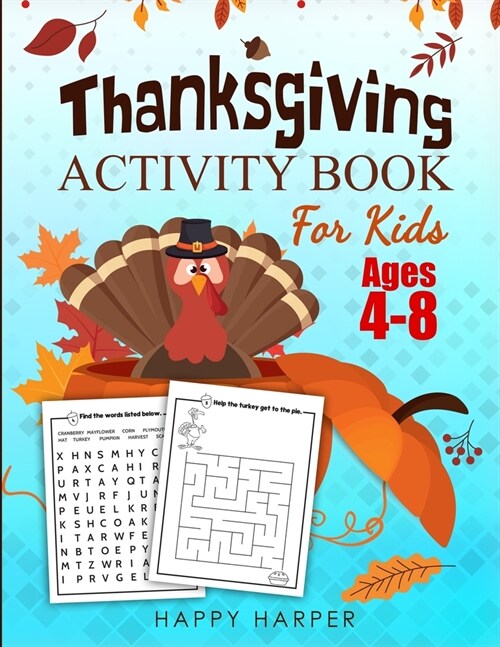 Thanksgiving Activity Book For Kids (Paperback)