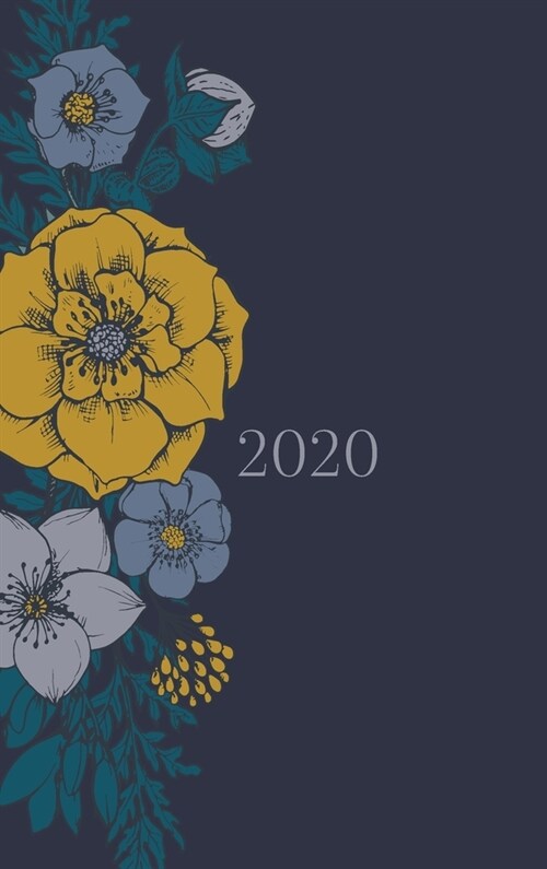 2020 Planner - Diary - Journal - Week per spread - Grey floral (Hardcover)