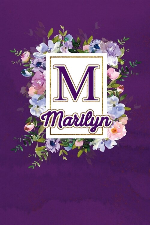 M - Marilyn: Monogram initial M for Marilyn notebook / Journal: Personalized Name Letter gifts for girls, women & men: School gifts (Paperback)