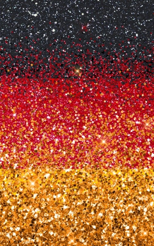 Germany: German Flag Sparkle Faux Glitter Design, Blank Marble Paper Pages Journal (Paperback)