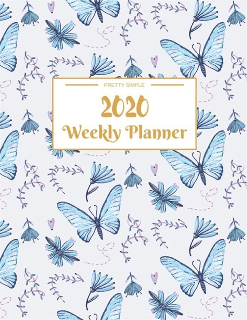 Weekly Planner 2020: Year At A Glance And Vertical Dated Pages - 8.5 x 11 inches 120 pages (Paperback)