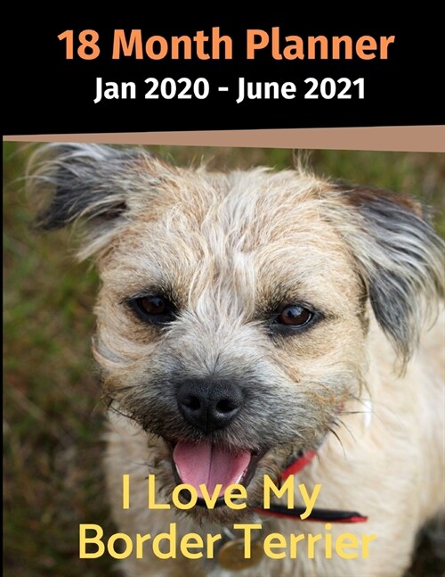 Jan 2020 - June 2021 18 Month Planner: I Love My Border Terrier (Paperback)