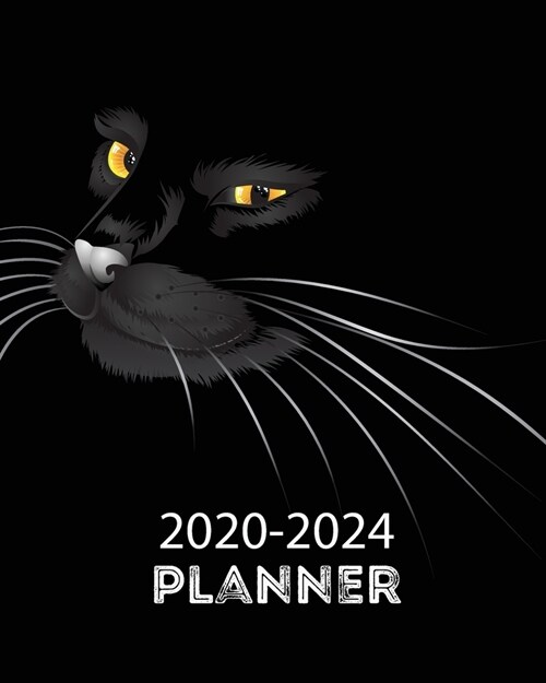 2020-2024 Planner: 5 Year Monthly Weekly Planner Calendar Schedule Organizer 60 Months With Holidays and Inspirational Quotes (Dark Black (Paperback)