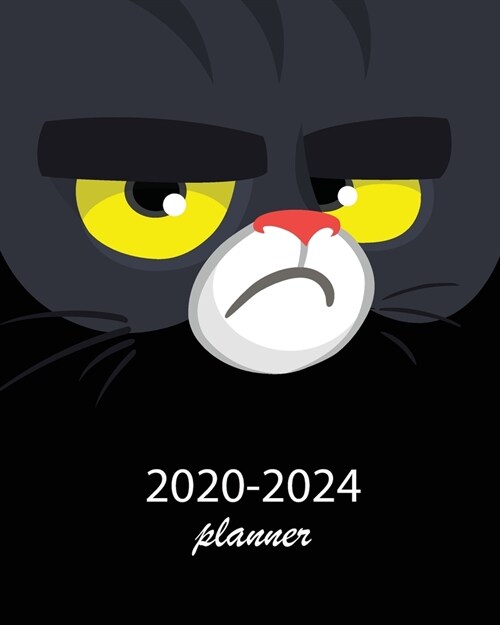 2020-2024 Planner: 5 Year Monthly Weekly Planner Calendar Schedule Organizer 60 Months With Holidays and Inspirational Quotes ( Black Cat (Paperback)